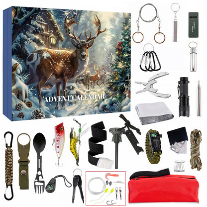 Vicigift 2025 Outdoor Survival 24-Tool Kit Advent Calendar