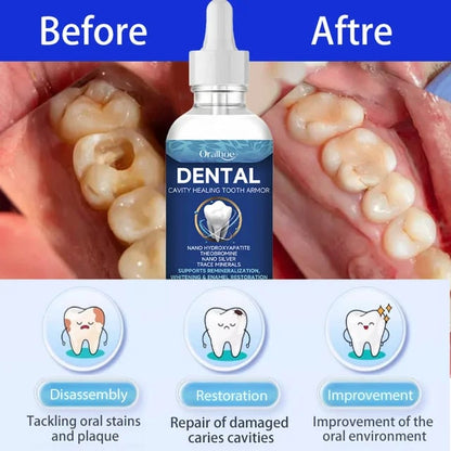 🔥Fluoride-Free Hydroxyapatite Tooth Armor Drops Enamel Repair, Whitening & Fresh Breath Gentle Oral Care
