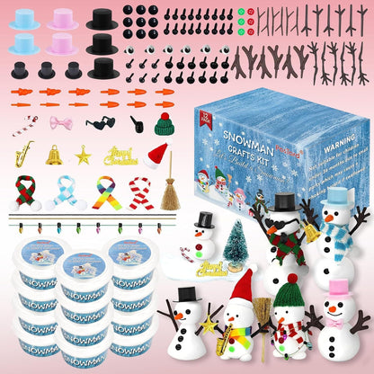 Perfect Christmas gift: 12-pack modeling clay DIY snowman kit