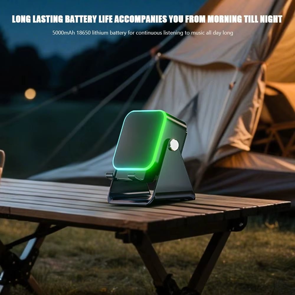 Wireless Induction Speaker 5-in-1 Bluetooth Speaker with Phone Stand,Stereo Sound