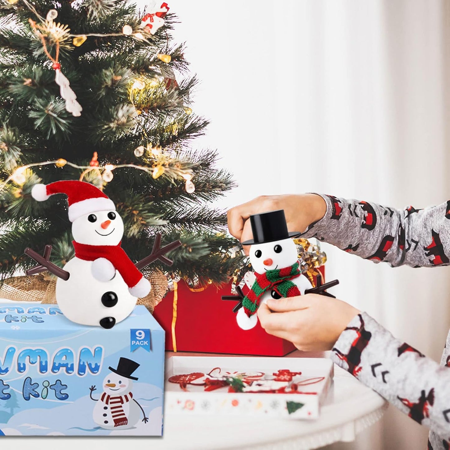 Perfect Christmas gift: 12-pack modeling clay DIY snowman kit