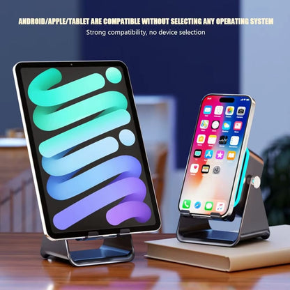 Wireless Induction Speaker 5-in-1 Bluetooth Speaker with Phone Stand,Stereo Sound