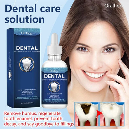 🔥Fluoride-Free Hydroxyapatite Tooth Armor Drops Enamel Repair, Whitening & Fresh Breath Gentle Oral Care